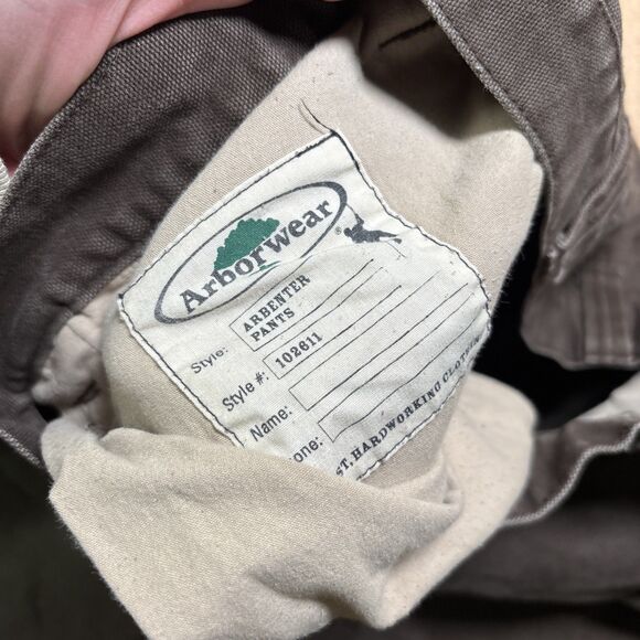 Arborwear Cedar Flex Tree Pants 42x34 Fits 38x33 Brown Company Embroidery E2 - Picture 5 of 10